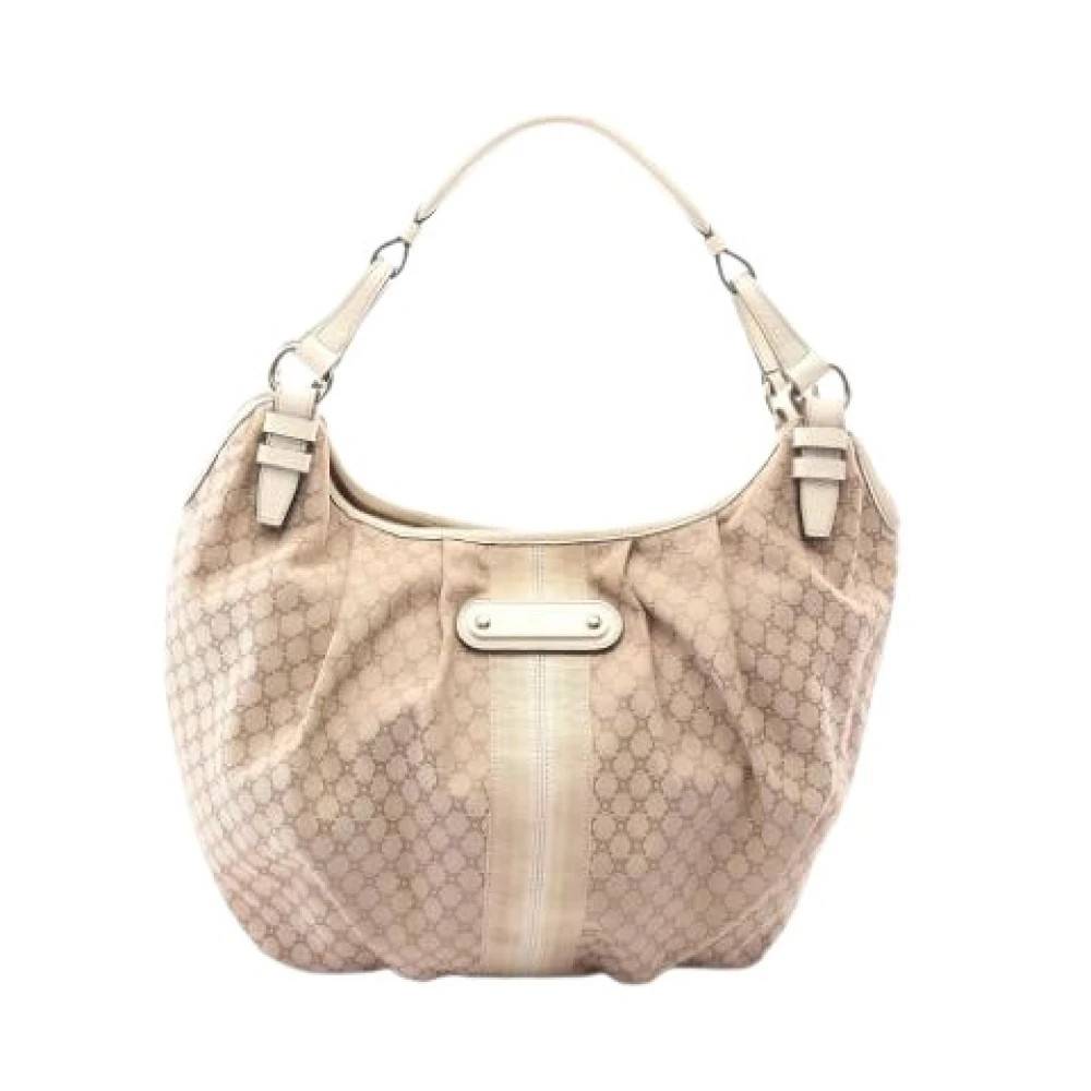 Celine Vintage Pre-owned Vintage Canvas Skuldertaske - Vintage - Dame - Beige - ONE SIZE - Uld