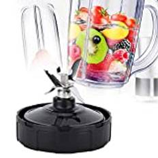 Cross Blades med gummipackningar Ersättningsdelar Passar för NUTRI NINJA Blender,Cross Blade Reservdel för Magic Bullet Blender, Juicer Extractor Blade(7-fin)