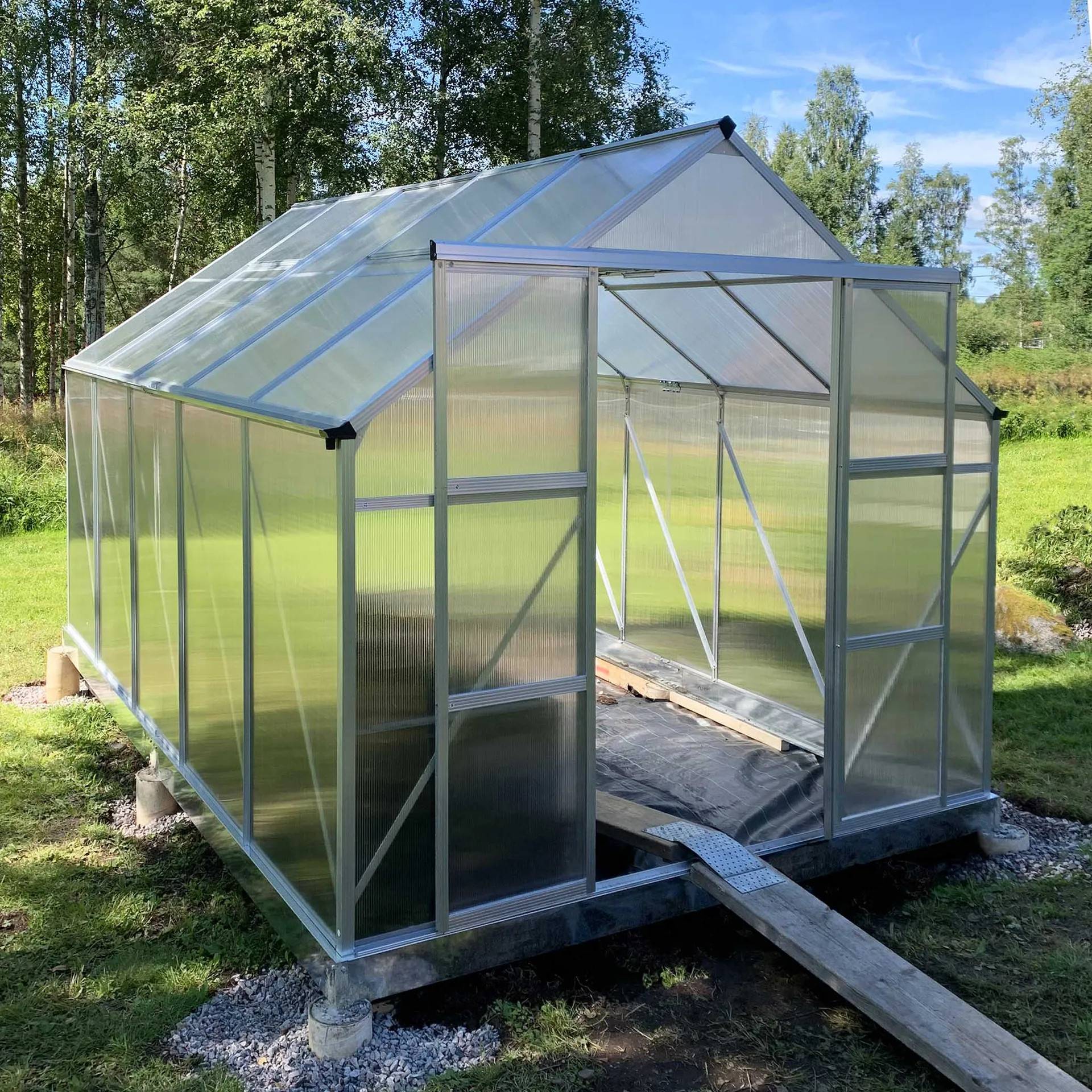 Växthus 8,9m² | Extra hög odlingshöjd 6 mm kanalplast -