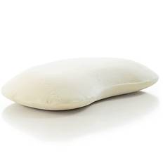 Tempur Pillow Sonata Pillow Yellow Velor Cream Crescent shape that fits your neck and shoulders Wraps around your neck and shoulders for support Can