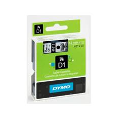 PRÆGETAPE DYMO D1 TAPE 12 MM. SORT/KLAR S0720500 45010