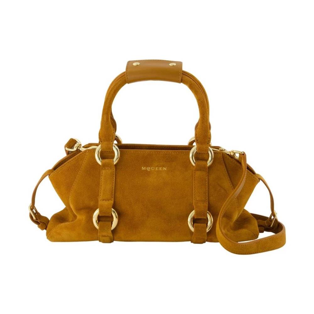 Alexander McQueen Suede Top Handle Bag - Tasker - Dame - Brun - ONE SIZE - Suede