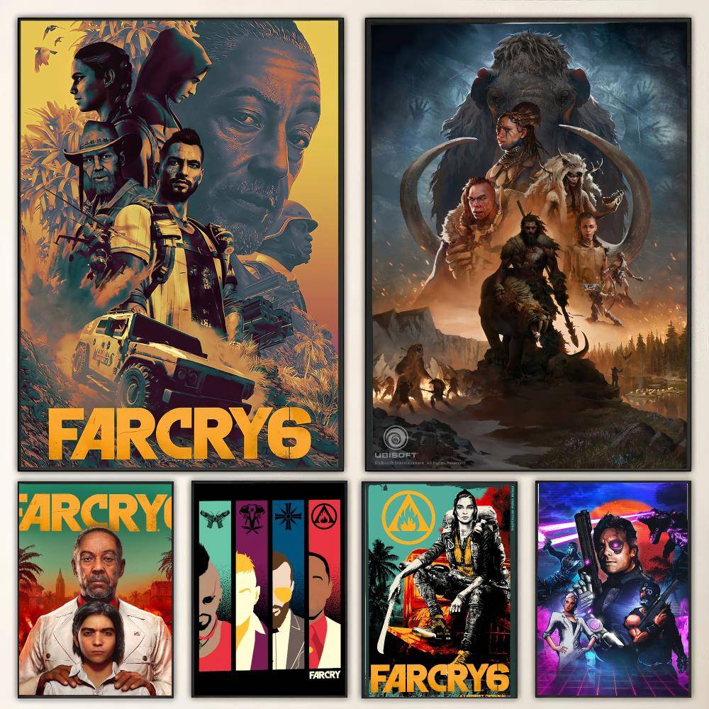 Game Far Cry Painting Calligraphy Canvas Poster Wall Art for Living Room Bedroom Cafe Decor Gift