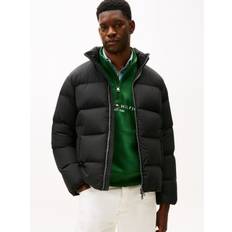 Tommy Hilfiger Down Stand Puffer JKT Mand Black Overgangsjakker Regular Fit Str S - Polyester hos Magasin