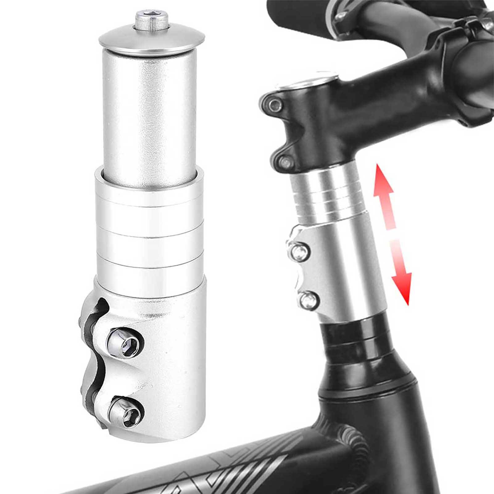 Aluminiumlegering Mountainbike Styrstam Förlängare Styre Stamhöjare (Silver)