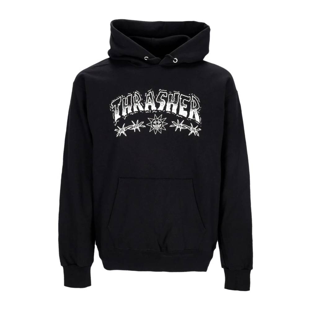 Thrasher - Taggtråd Svart Hoodie Sweatshirt Sweatshirts & Hoodies - Herr - L - Bomull