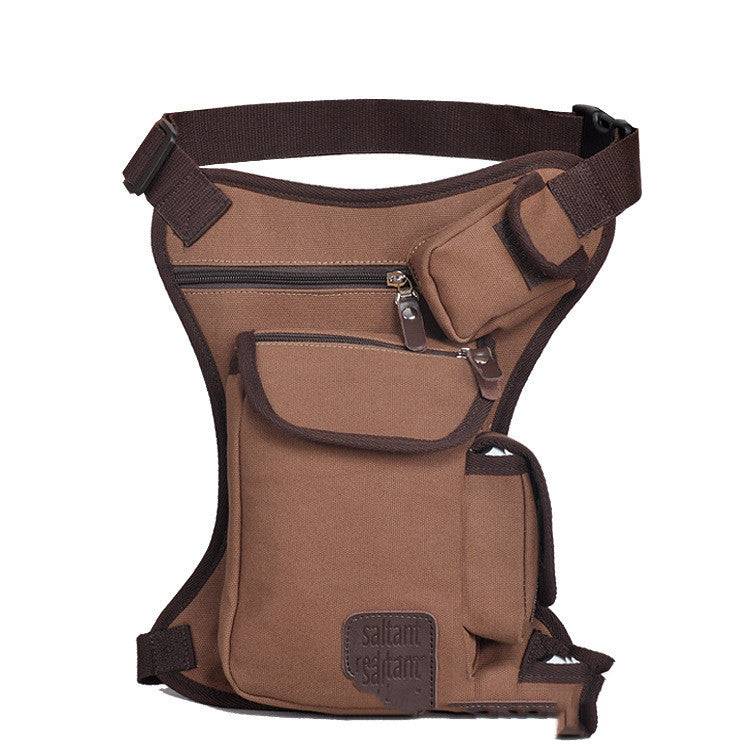 Canvas Leg Bag Casual Korean Fashion Outdoor Travel Bag Fishing Tackle Bag - Bronze