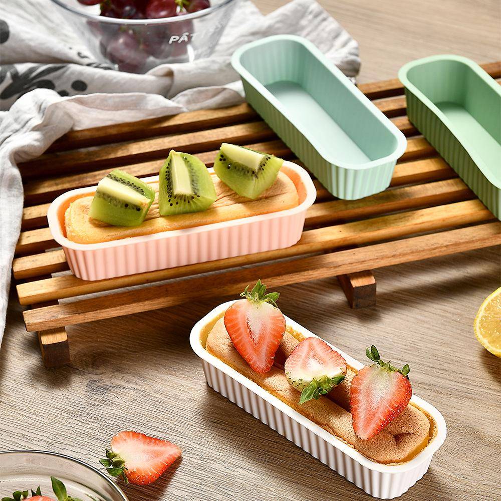 6-pack Silikonbrödform, Non-stick Silikonformar för Bröd och Kakbakning, 16,3 cm x 60 cm x 30 cm, Lätt att släppa grön