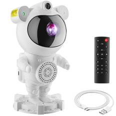 Stjernehimmel-projektor Astronaut, inkl. bluetooth - hvid