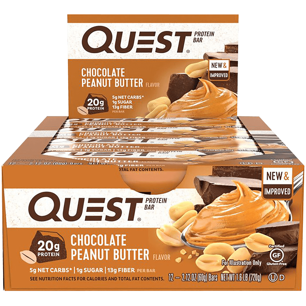 Quest Nutrition Quest Protein Bar Chocolate Peanut Butter - 12x60g. (14/10-26) - Proteinbar.