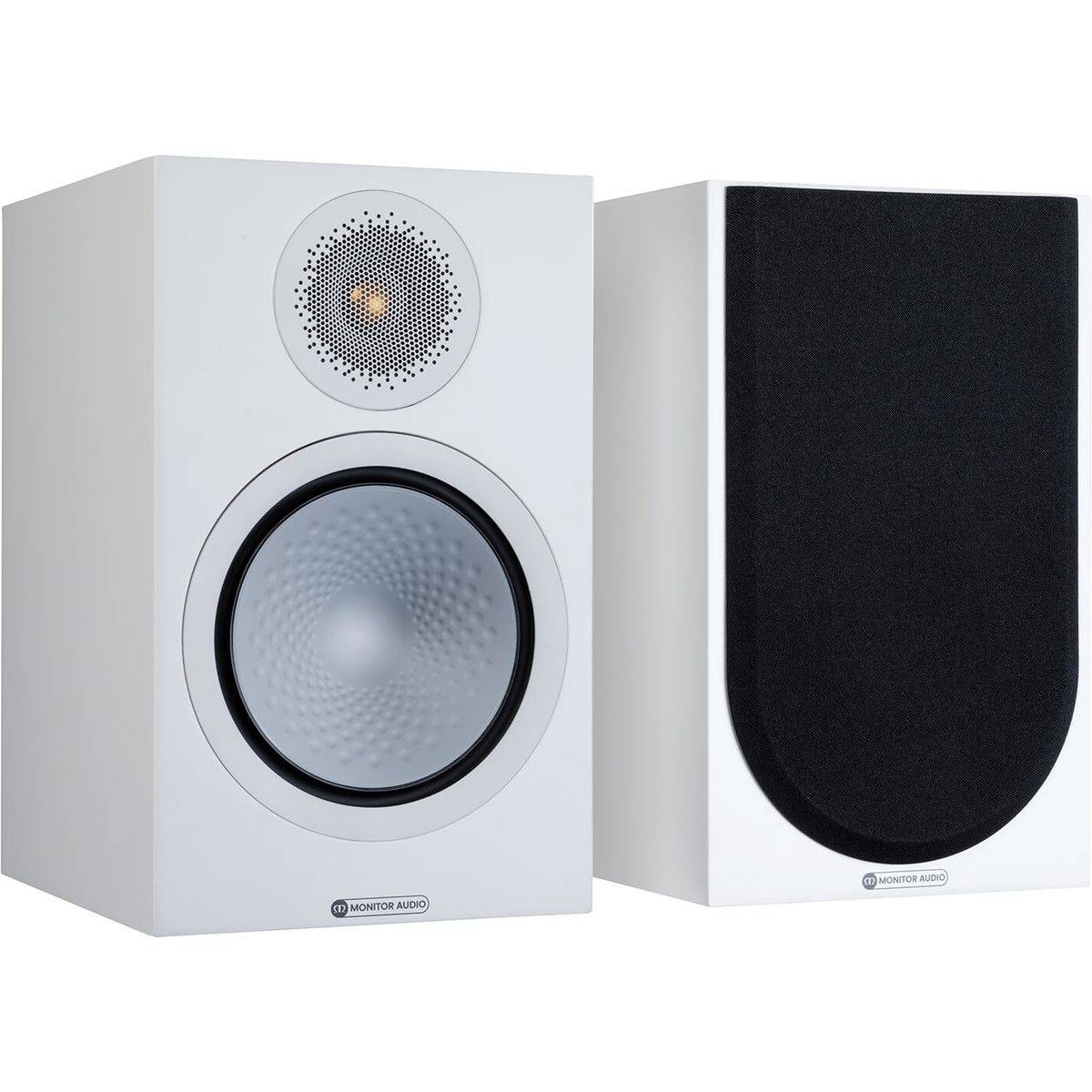 Monitor Audio Silver 100 7G satinvit (paket med 2) - Bokhyllehögtalare, 2, 120 W, Bass-reflex, 8 ohm