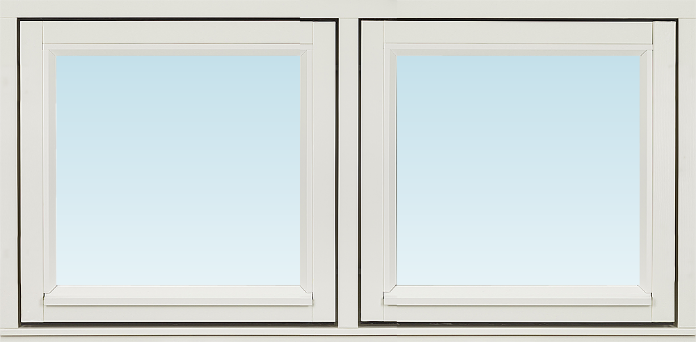 Svenska Fönster SF sidohängt fönster 1180x580mm 2-luft, insida trä utsida trä, 3-glas  (12x6)
