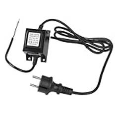 CPROSP 12V 15 W LED-transformator IP68 för utomhusbruk, vattentät LED-transformator, 220 V, 12 V, LED-transformator med uttag, 220 V ingång/utgång, 50 Hz, AC 12 V, 15 W