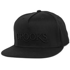 Crooks & Castles - Svart snapback Keps - Serif Black Strapback @ Hatstore