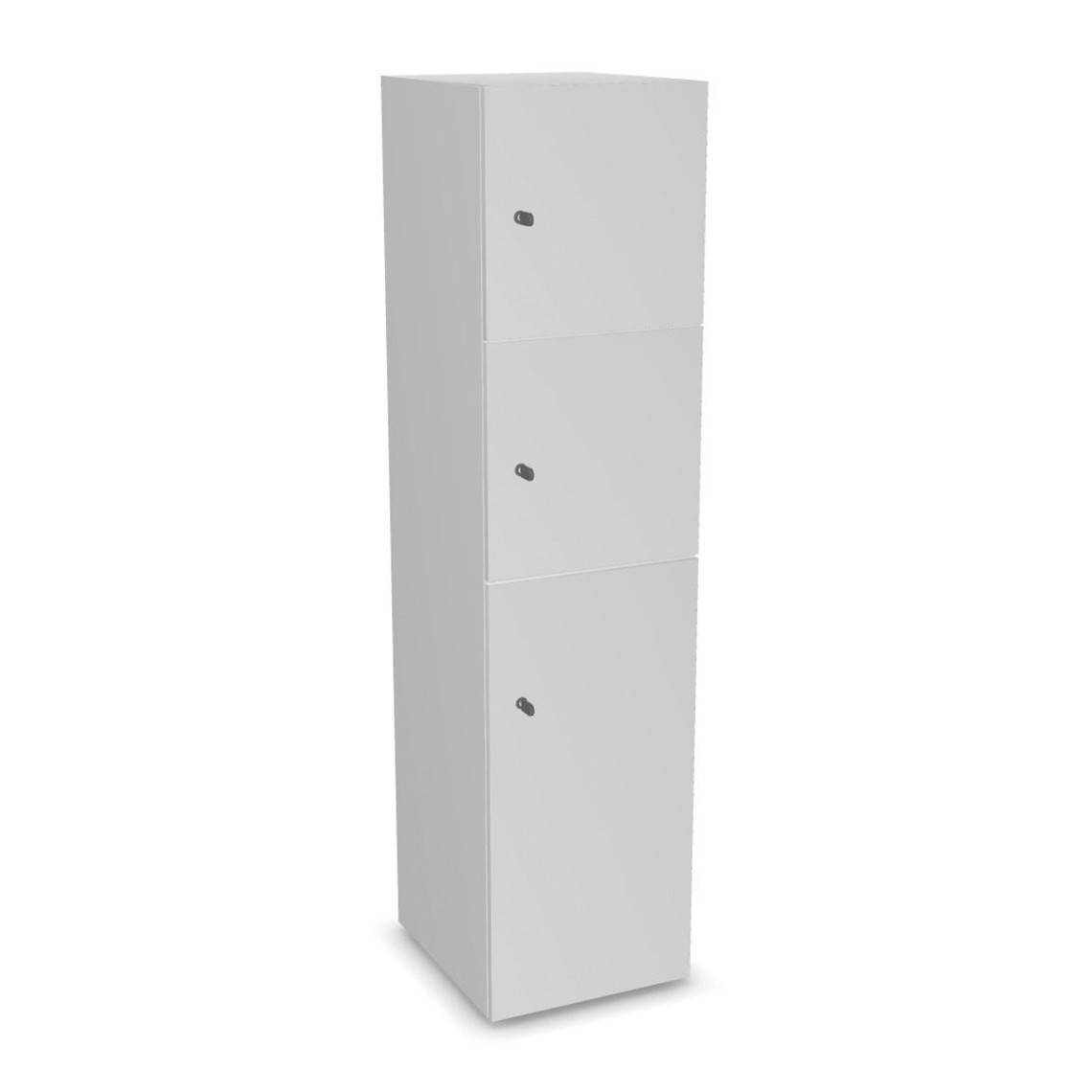 Skåp Choice - 2 små dörrar, 1 stor dörr, Färg White / White