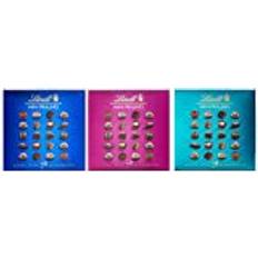 Lindt Schokolade - Mini Pralinés | 12 x 100 g | Pralinen-Schachtel in 3 Varianten (Blau, Türkis und Brombeer) mit 20 Pralinen in 9 köstlichen Sorten | Pralinengeschenk | Schokoladengeschenk