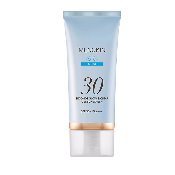 MENOKIN - 30 Seconds Glow & Clear Gel Sunscreen [Moist] SPF50+ PA++++ - 50ml - No Color