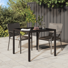 vidaXL Trädgårdsbord Brun 90x90x75 cm Konstrotting