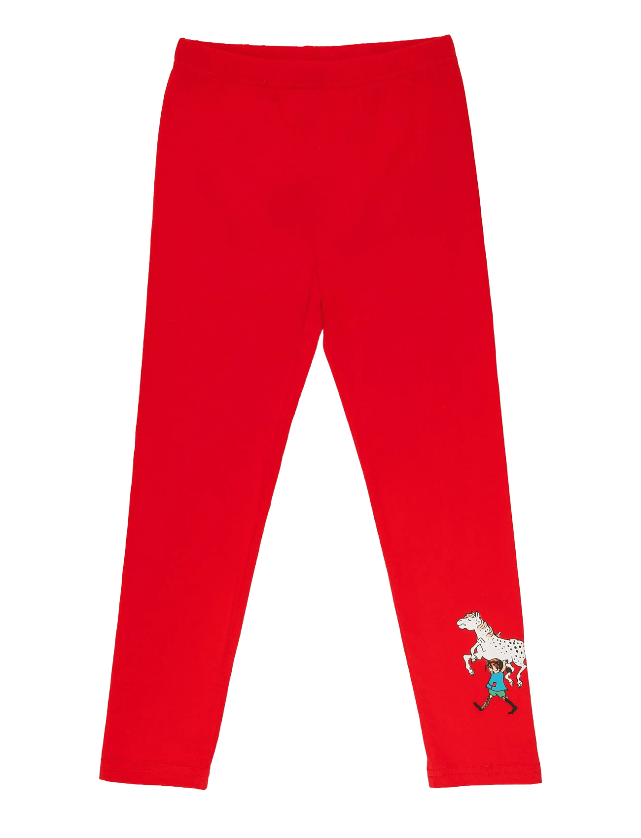 Pippi Langstrømpe Pippi Basic Leggings - Red - 122/128