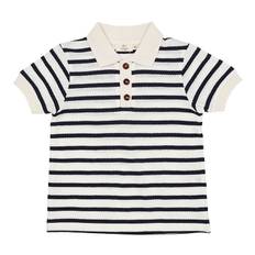Copenhagen Colors Polo - Pique - Marinblå Stripe - Copenhagen Colors - 7 år (122) - Polo