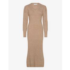 VMANGALINA LS V-NECK 7/8 KNIT DRESS VMA, Vero Moda