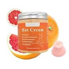 Elitzia anti - celluliter kräm bio varm kompress buken fettförbränning massagekräm bantningskräm naturlig lår mager höft tonic avslappnande ben arm sugkopp etotcream 250 g