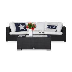 Comfort Garden Bahamas Loungegrupp 3-sits Bord - Svart & Loungeset Plast