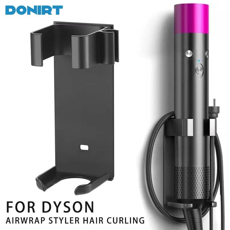 Wall-Mount Holder for Dyson Airwrap Styler Hair Curling Iron Aluminum Organizor Storage Rack Suitable Various Curly Hair Sticks