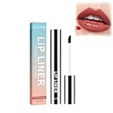 5 ml (vinröd) vattentät avtagbar läpliner, peel Off Lip Liner Plump Lip Liner Visa, avtagbart läppstift, långvarig läppkonturpenna gåva för kvinnor
