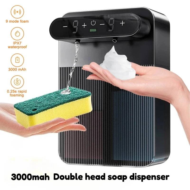 Automatic Foam and Gel Soap Dispenser Wall Mounted Smart Display Touchless Washer Bathroom - Model-A / 400ML 400ML