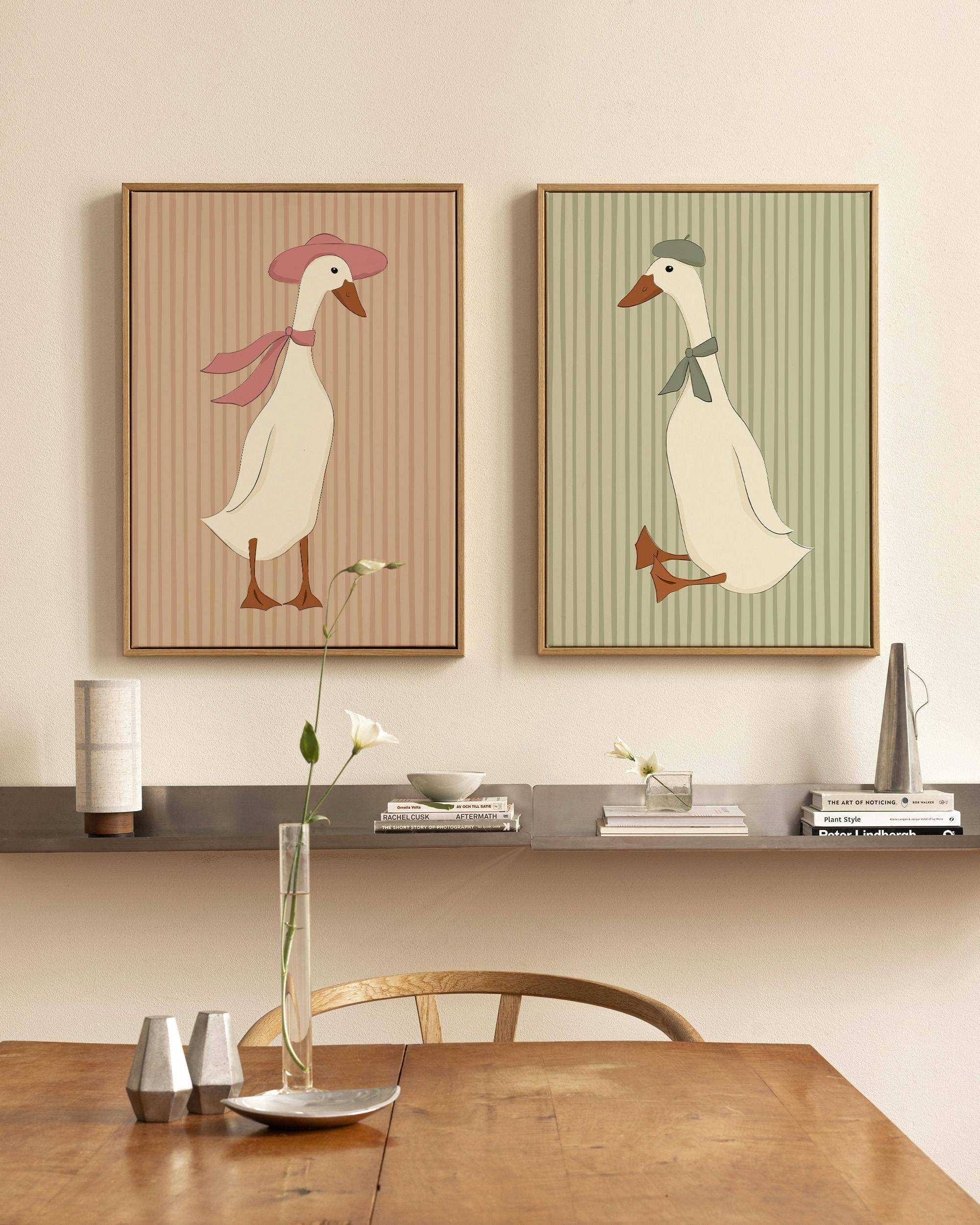 Margot and Marcel Canvas Duo (50x70 cm - Mörk ekram)