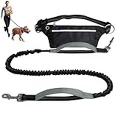 Hands Free Dog Treh With W stortklippspåse Midjan Leash For Dog Walking Midjeväska 661 kg Max Reflekterande bungee Leash Dog Leash Midjebältes husdjurstillbehör