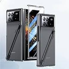 Telefonskärmskydd Kompatibel med Xiaomi Mix Fold 3-fodral med S Pen och S Pen-hållare, stötsäkert skyddande helkroppsskydd mot repor och fall for Xiaomi Mix Fold 3 telefontillbehör(Clear)