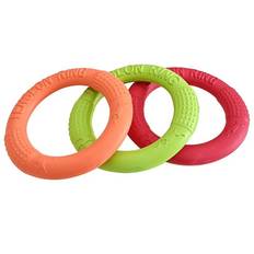 Dog Toys Pet Flying Discs EVA Dog Training Ring Puller Resistant Toys for Dogs Floating Puppy Bite Ring Toy Interactive 18cm grön