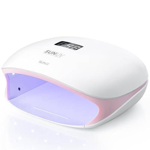 SUNUV UV LED Lampe für Gelnägel LED Nageltrockner mit 4 Timer LCD Anzeige Infrarot Sensor und doppelte Geschwindigkeit Härten Rose