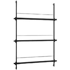 Moebe Box set, Magazine Shelving MS.115. 1, Black Shelves, Black le Black Str H 115 x W 7 x D 85 cm - Knager & Knagerækker hos Magasin