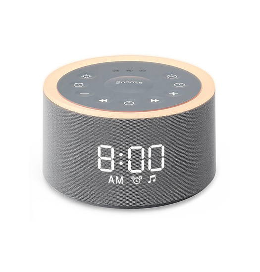 HiFiD W27 - Hvid Støj Vækkeur med Wake up-lys – 29 lyde, natlys, snooze