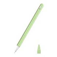 MoKo Pencil Case for Apple Pencil 2nd Generation/Apple Pencil Pro, [2 Pieces] Protective Silicone Apple Pencil 2nd Generation Pencil Holder Sleeve and Protective Nib Cover for Apple Pencil 2, Green