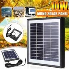 12v 10w polysilikon solpanel batteriladdare för gatubelysning utomhusljus övervakningskamera bil husbil båt