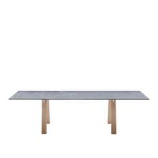 Zanotta - Ambrosiano Bord 245 cm - Spiseborde - Mist-o - Grå - Metal/Træ/Sten