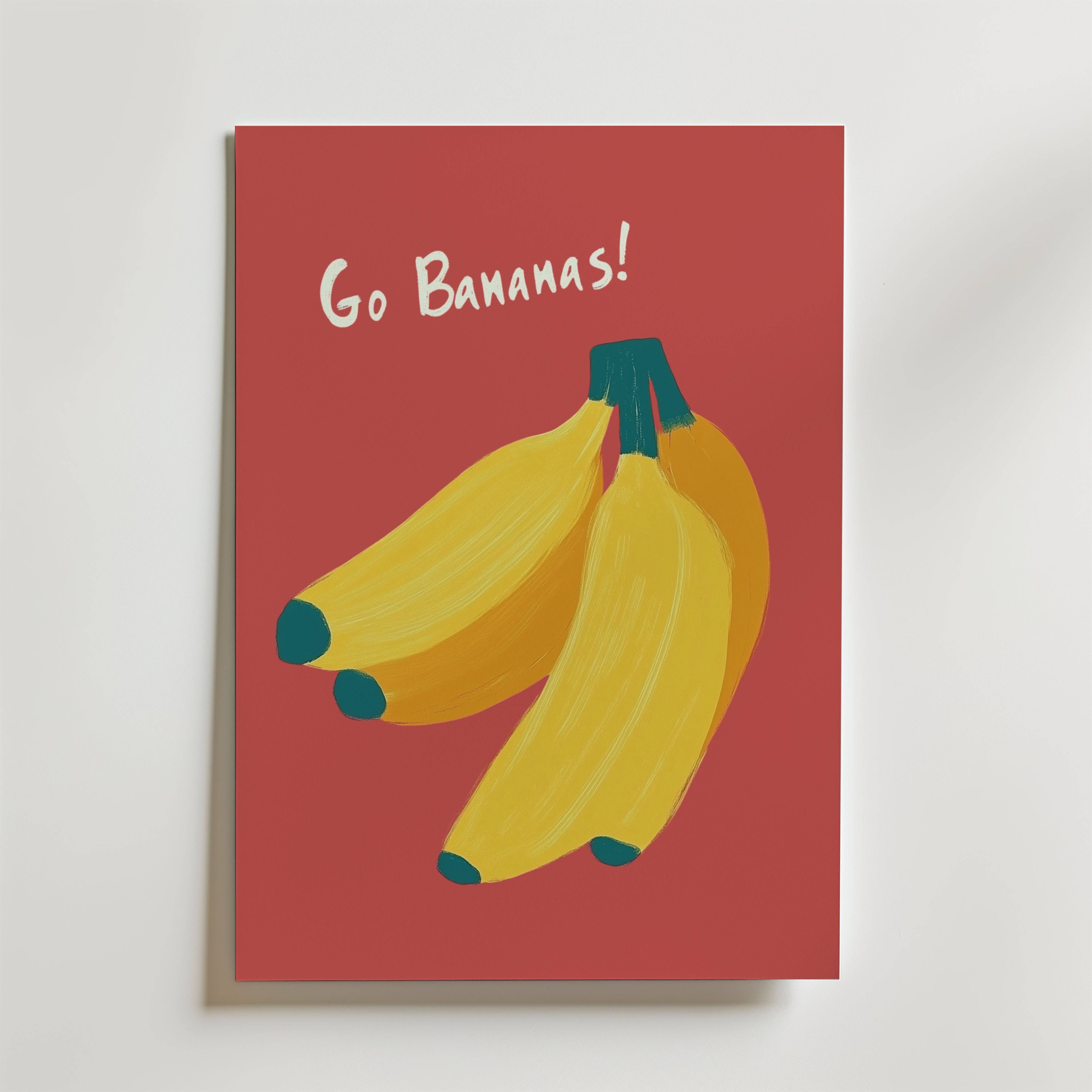 Go Bananas Poster - Premium Canvas 30x40 cm