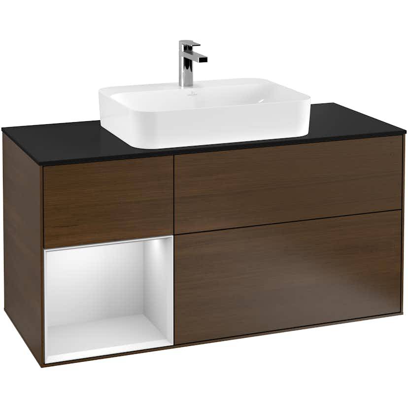 Tvättställsskåp Villeroy & Boch Finion med 3 Lådor Hylla och Bänkskiva för Ytmonterat Tvättställ