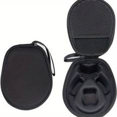 TEMU Kcnkon Aftershokz /trekz Air/titanium Mini Bone Conduction Headphone Carrying Case - Black (inner Color) - Lightweight, Hybrid Shell, Travel Bag, Headphones Not Included