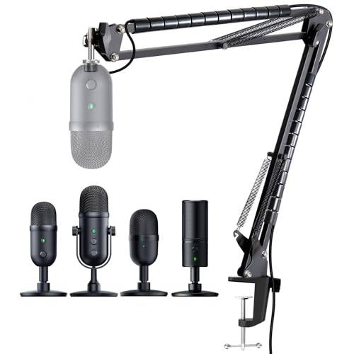 YOUSHARES Razer Seiren V2 X bomarmstativ – mikrofonarm kompatibel med Razer Seiren V2 Pro, X, Mini, V3 Mini USB-mikrofon för streamers