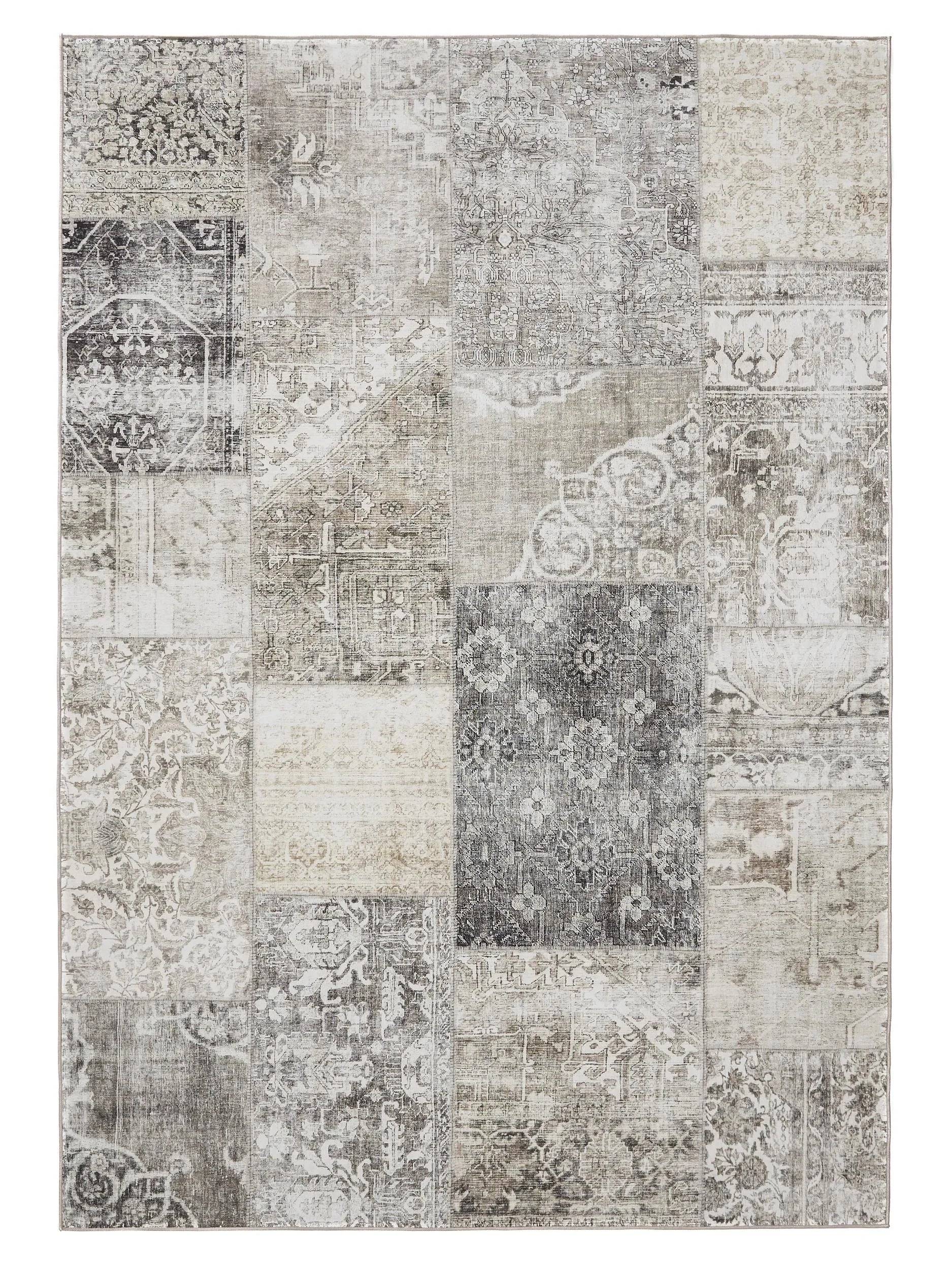 ATLAS Grå Vaskbart Tæppe - Rektangulær / 240x340 cm / Grå