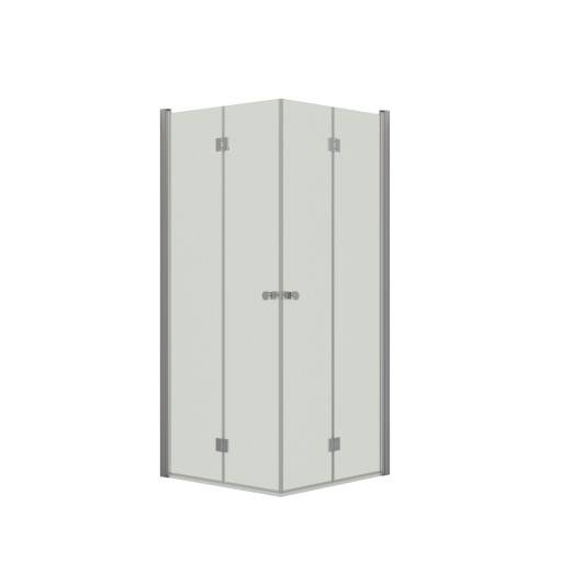 Dansani Match hörndusch, modell B+B, 69x89 cm, klart glas, satin profil