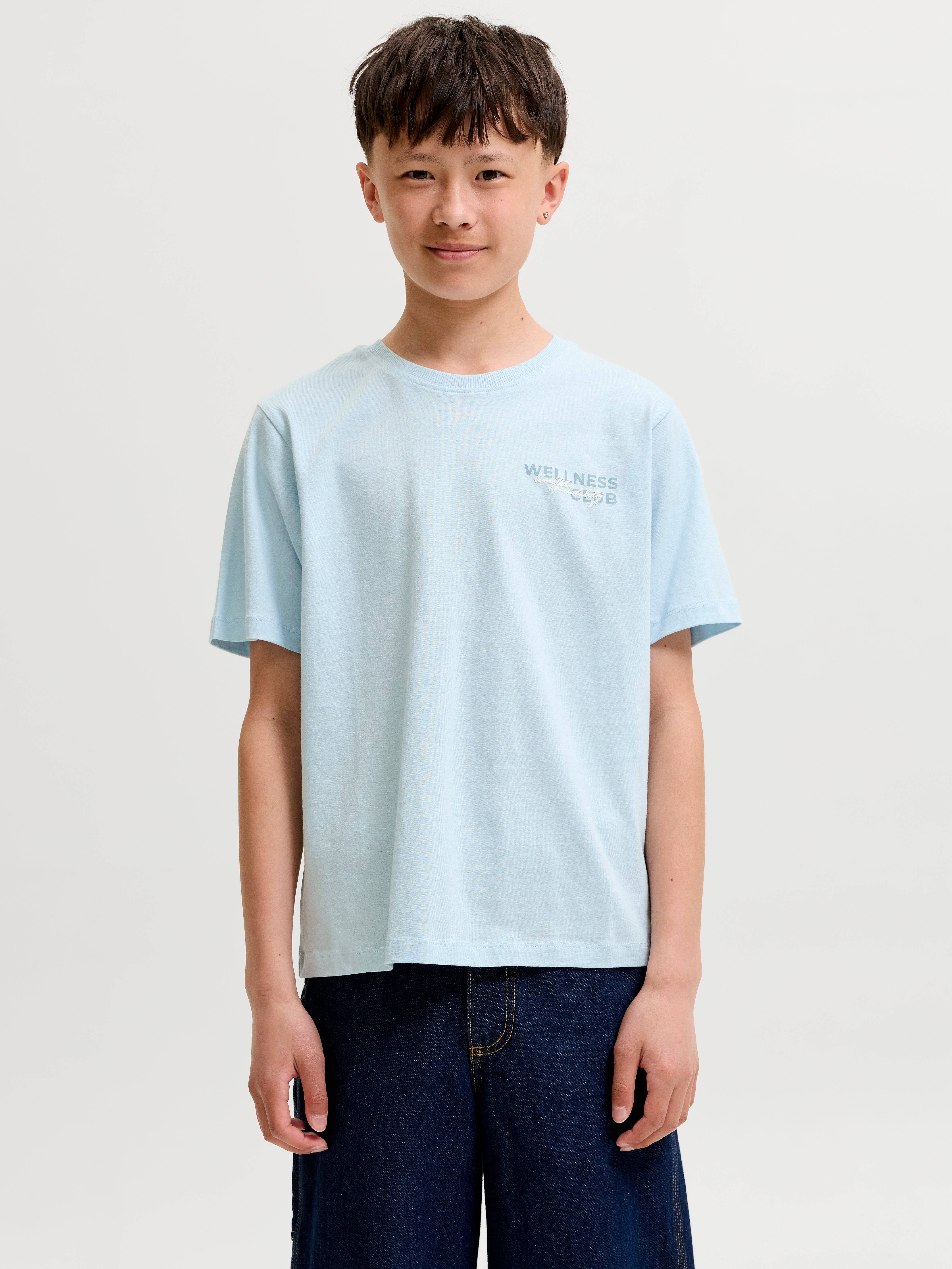 Baktryck T-shirt Boys - Blå - 164