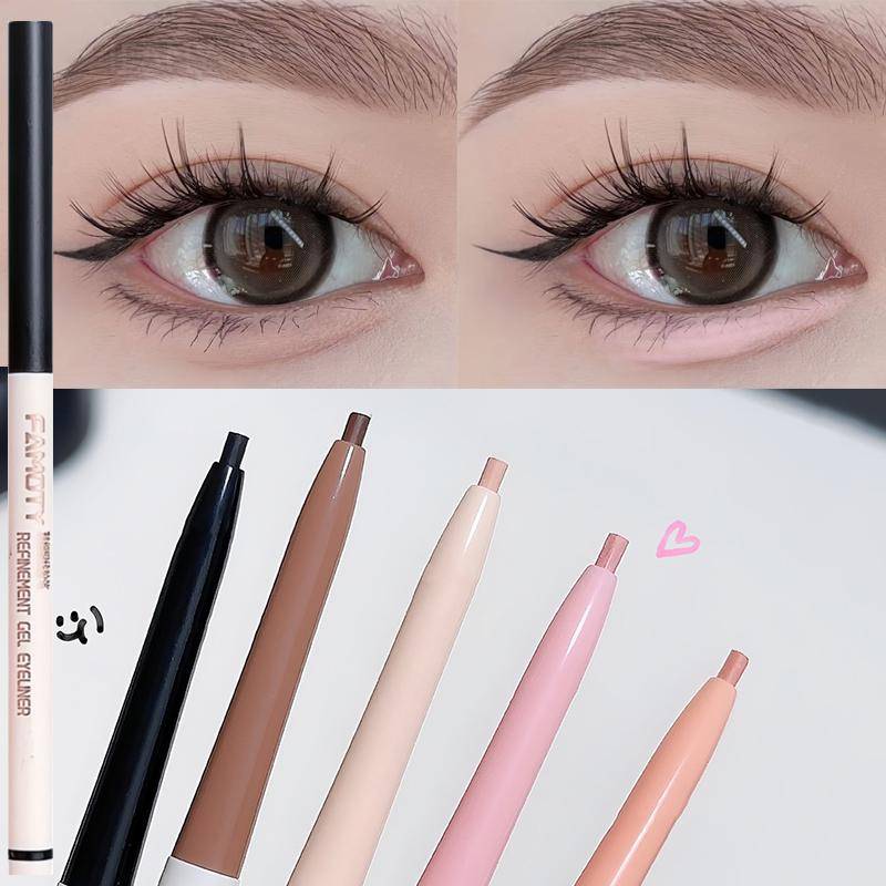 1 st Liggande Silkesmask Eyeliner Gelpenna Slät Långvarig Matt Eyeliner Vattentät Ögonliner Gelpenna SnabbTorkande Koreansk Smink