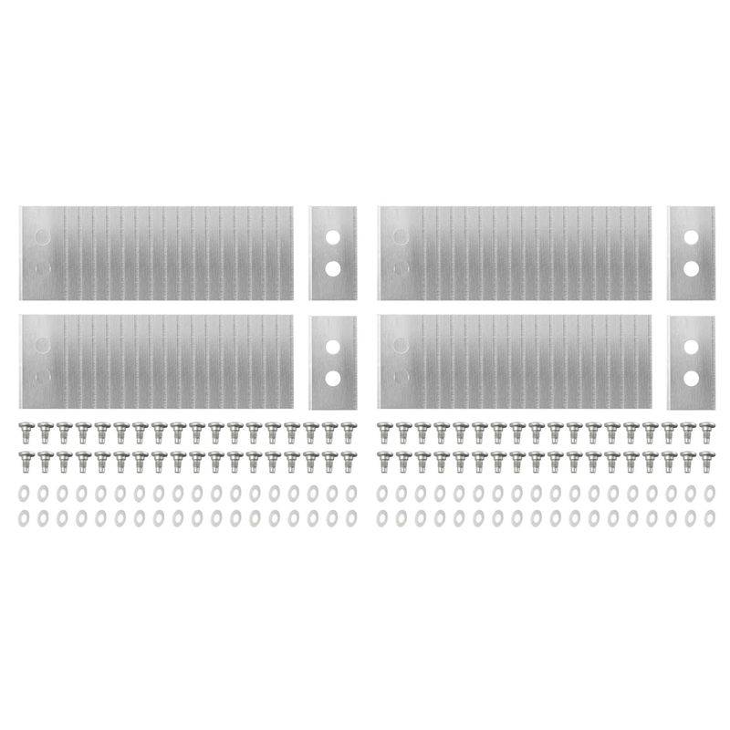 B03C-72Pcs Replacement Blades With Washers Screws For Mammotion Luba & Yuka All Series, Replacement Robotic Lawnmower Blades