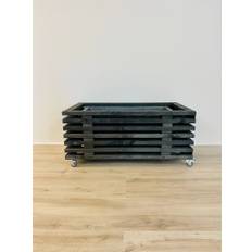 Plantekasse af Traller | Sortbejdset | 170 cm / 43 cm (7 Lægter)